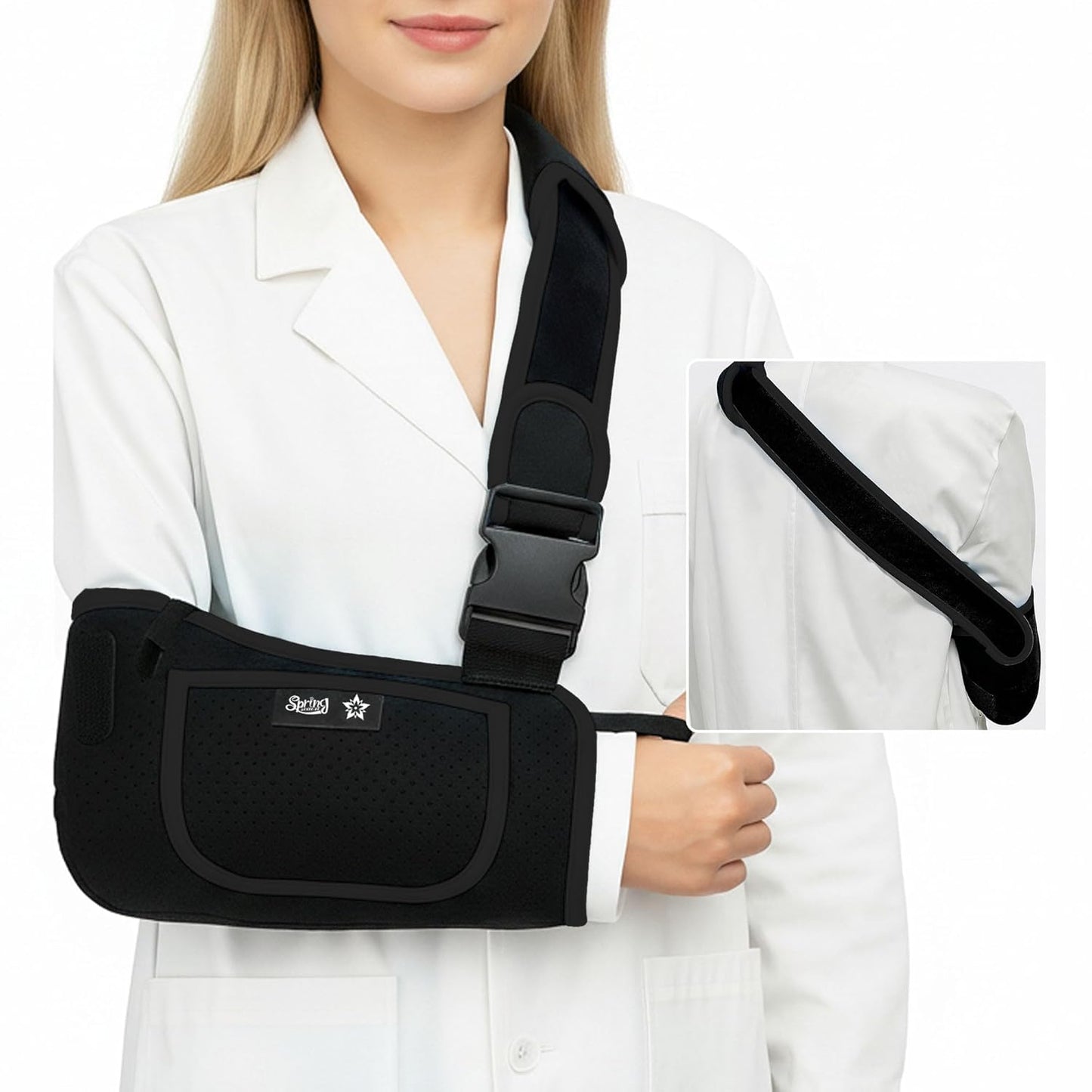 SPRING SEAON Arm Sling Shoulder - Adjustable Support Sleeve for Shoulder, Arm, Wrist, Elbow