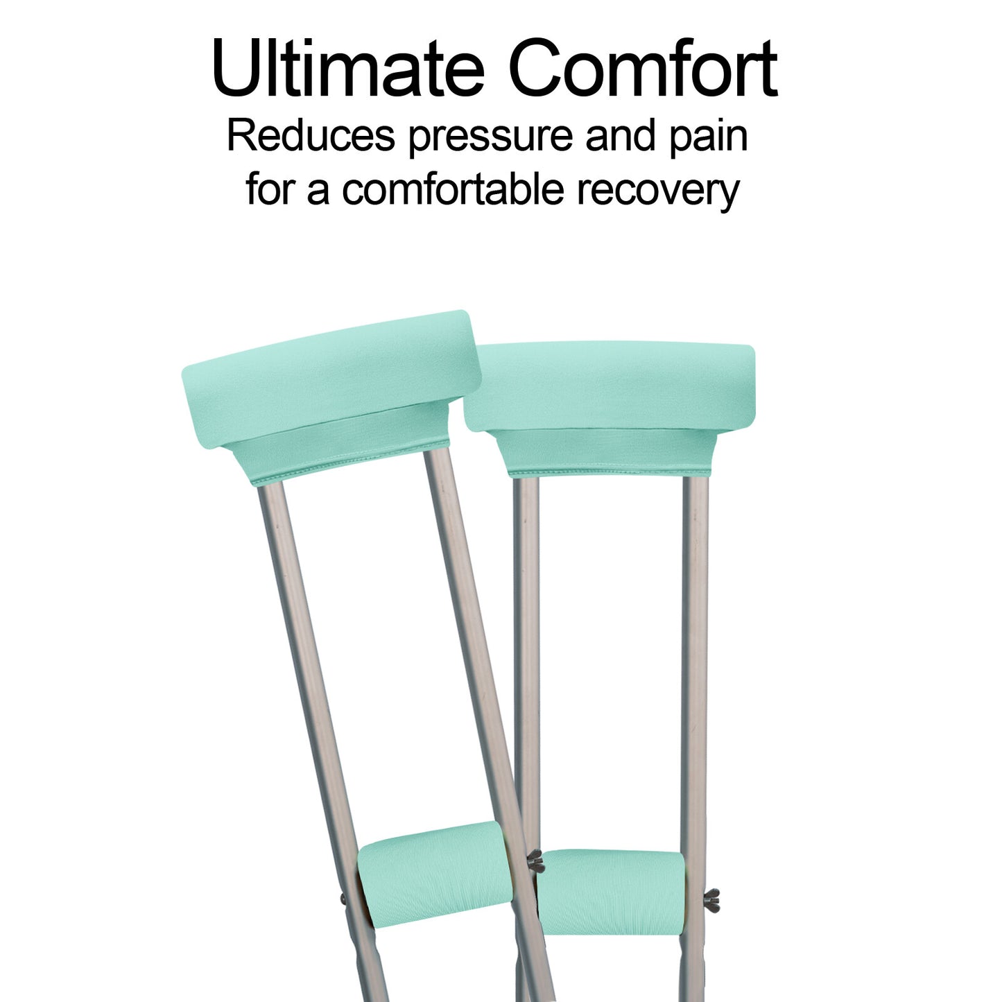 Underarm Crutch's Pad and Hand Grip Covers Universal Forearm Handle Padded Cushion Sets Accessories for Crutches (teal green)