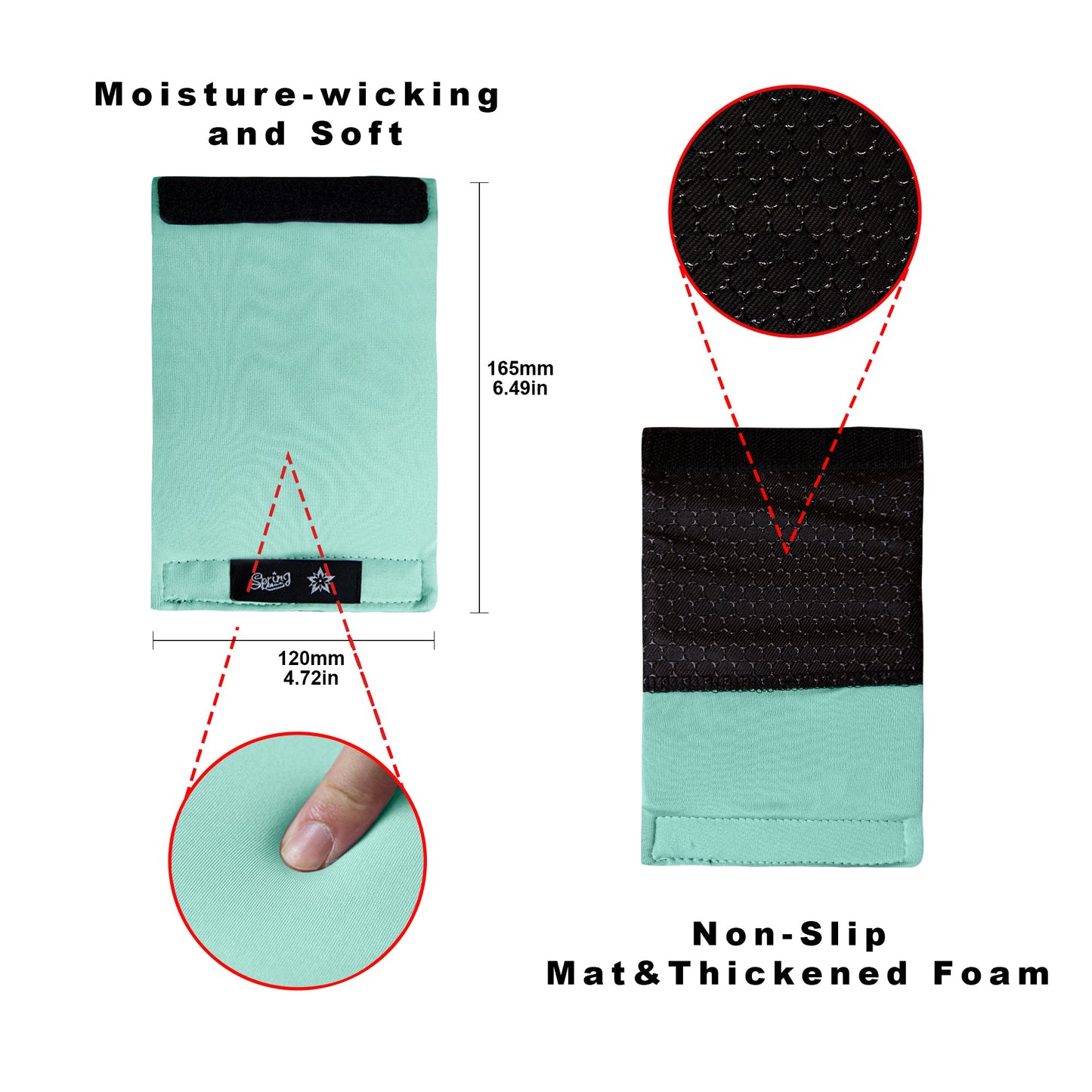 SpringSeaon Walker Hand Grip Padded Covers - Non-Slip Moisture-Wicking Cushion