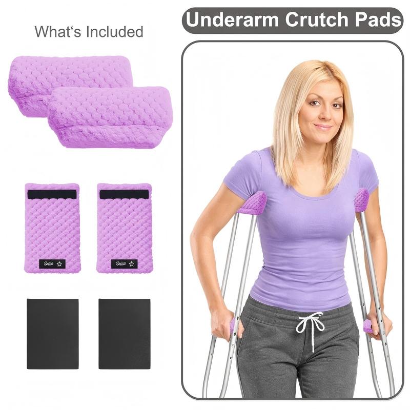 SPRING SEAON Plush Underarm Crutch Pads and Hand Grips Cushions