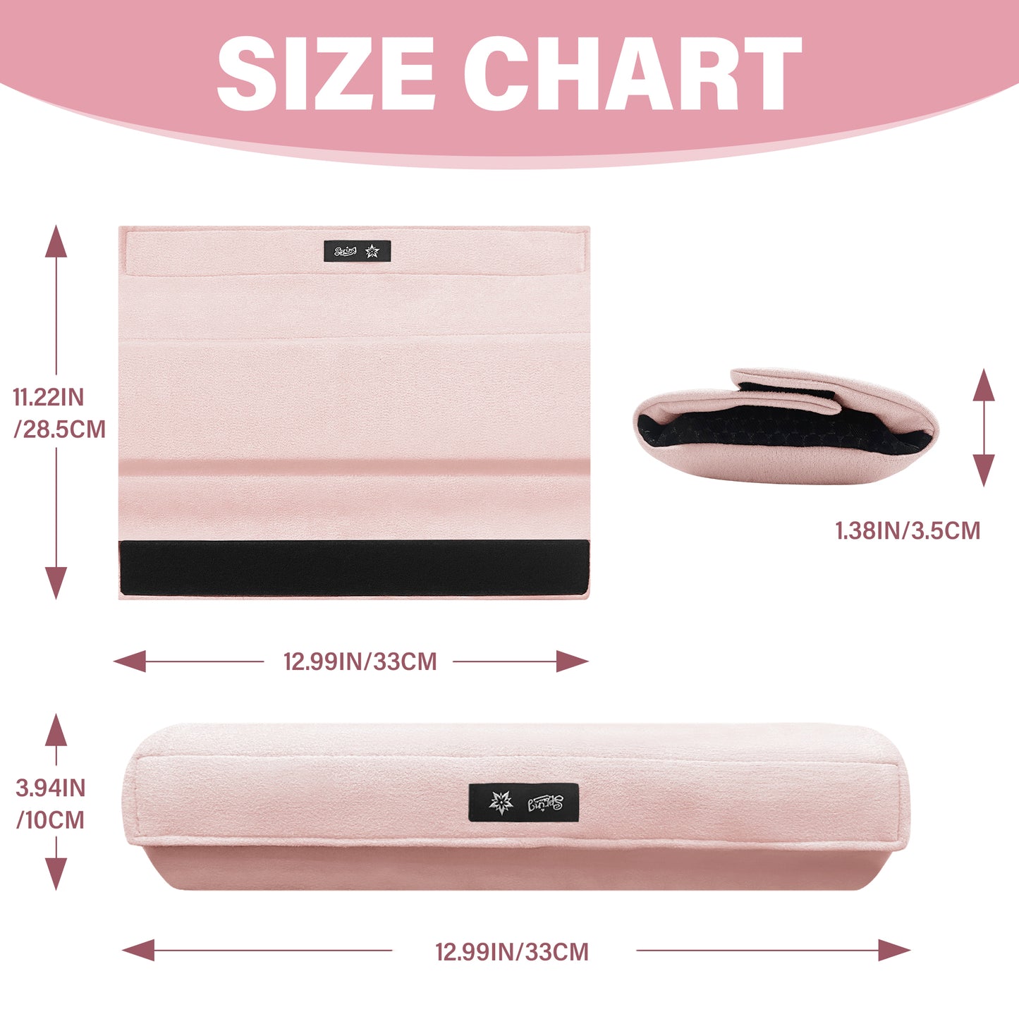 SPRING SEAON Suede Velvet Armrest Pads - Ergonomic Cushion for Gaming & Office Chairs