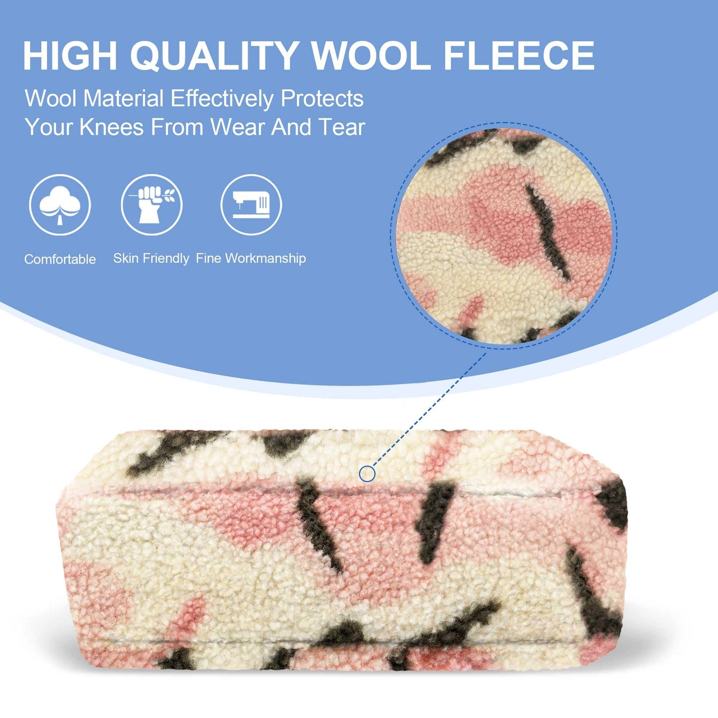SPRING SEAON Plush Fleece Knee Scooter Cushion Pad Cover for Adults Pattern