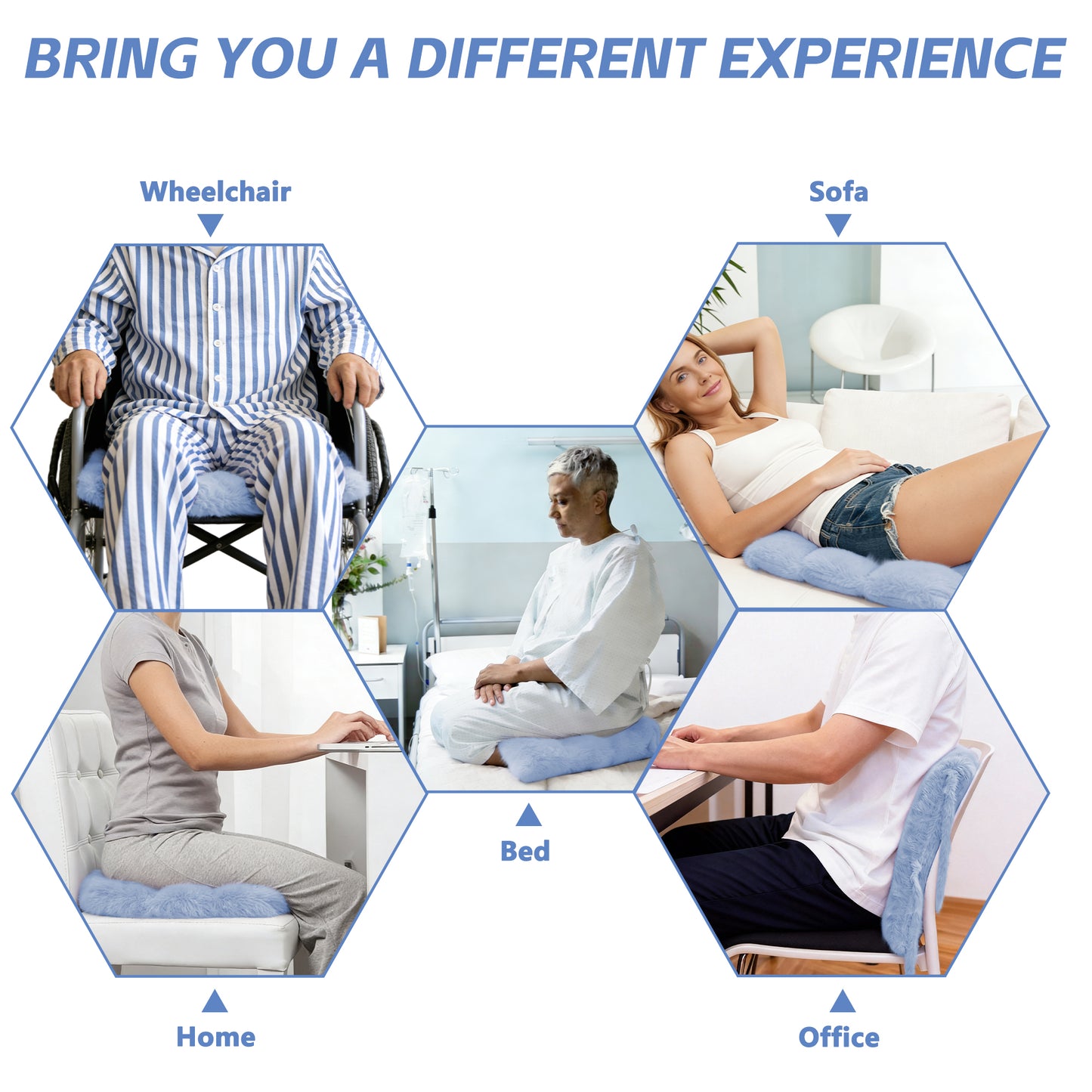 Arm Elevation Pillow - Fluffy Arm Rest Cushion with Adjustable Straps, Multi-Groove Design for Wrist, Shoulder, Leg & Ankle (Pink)