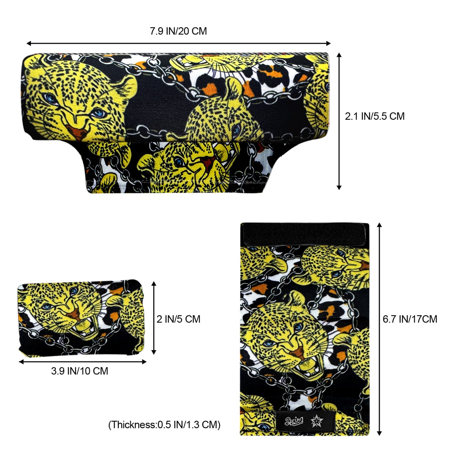 SpringSeaon Panther Pattern Underarm Crutch's Pad and Hand Grip Covers Universal Crutch Accessories