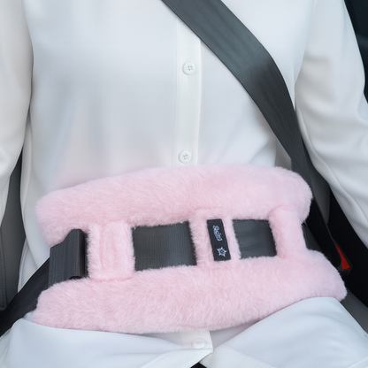 Pink-​SPRING SEAON Seat Belt Pillow with Pocket for Ice/Hot Packs