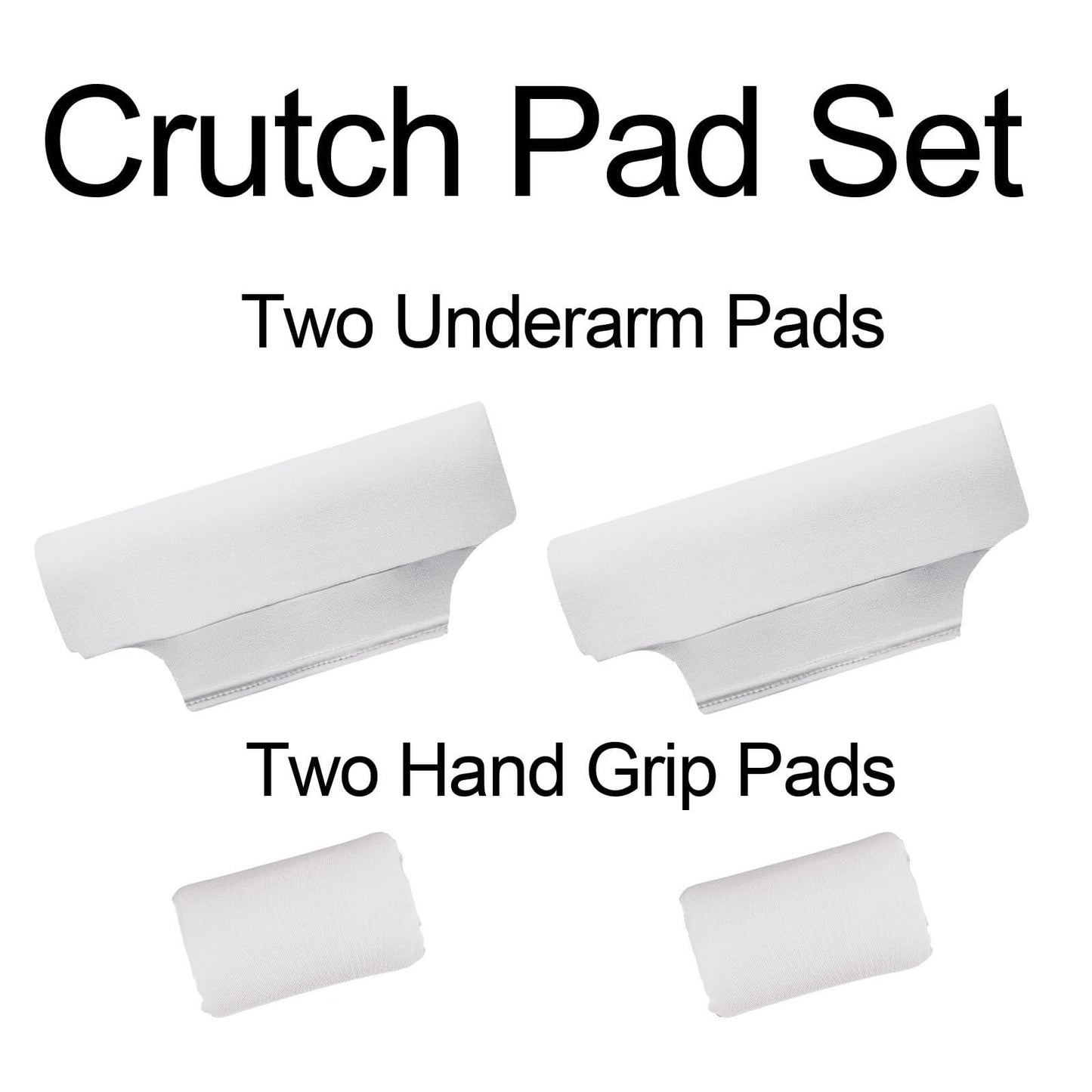 Universal Underarm Crutches Padded Crutch Pads with Hand Grips Padding Handle Covers