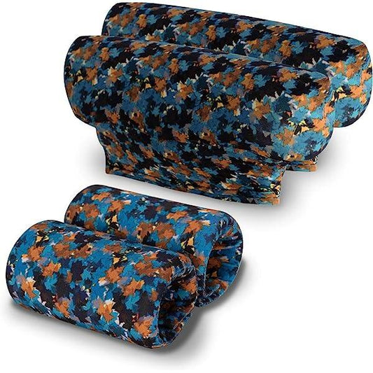 Underarm Crutch's Pad and Hand Grip Covers Universal Forearm Handle Padded Cushion Sets Accessories for Crutches (Maple leaf)