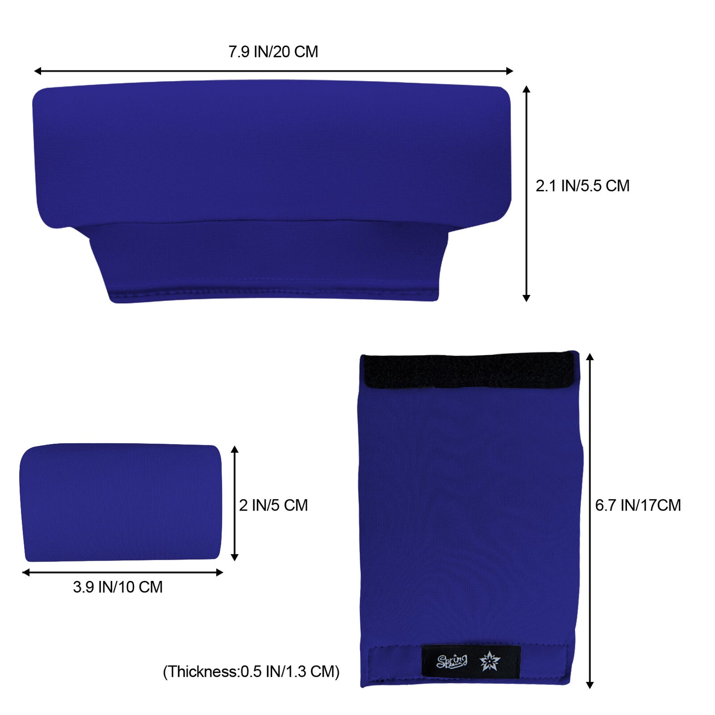 Underarm Crutch's Pad and Hand Grip Covers Universal Forearm Handle Padded Cushion Sets Accessories for Crutches (navy blue)