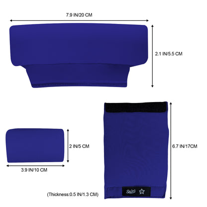 Underarm Crutch's Pad and Hand Grip Covers Universal Forearm Handle Padded Cushion Sets Accessories for Crutches (navy blue)