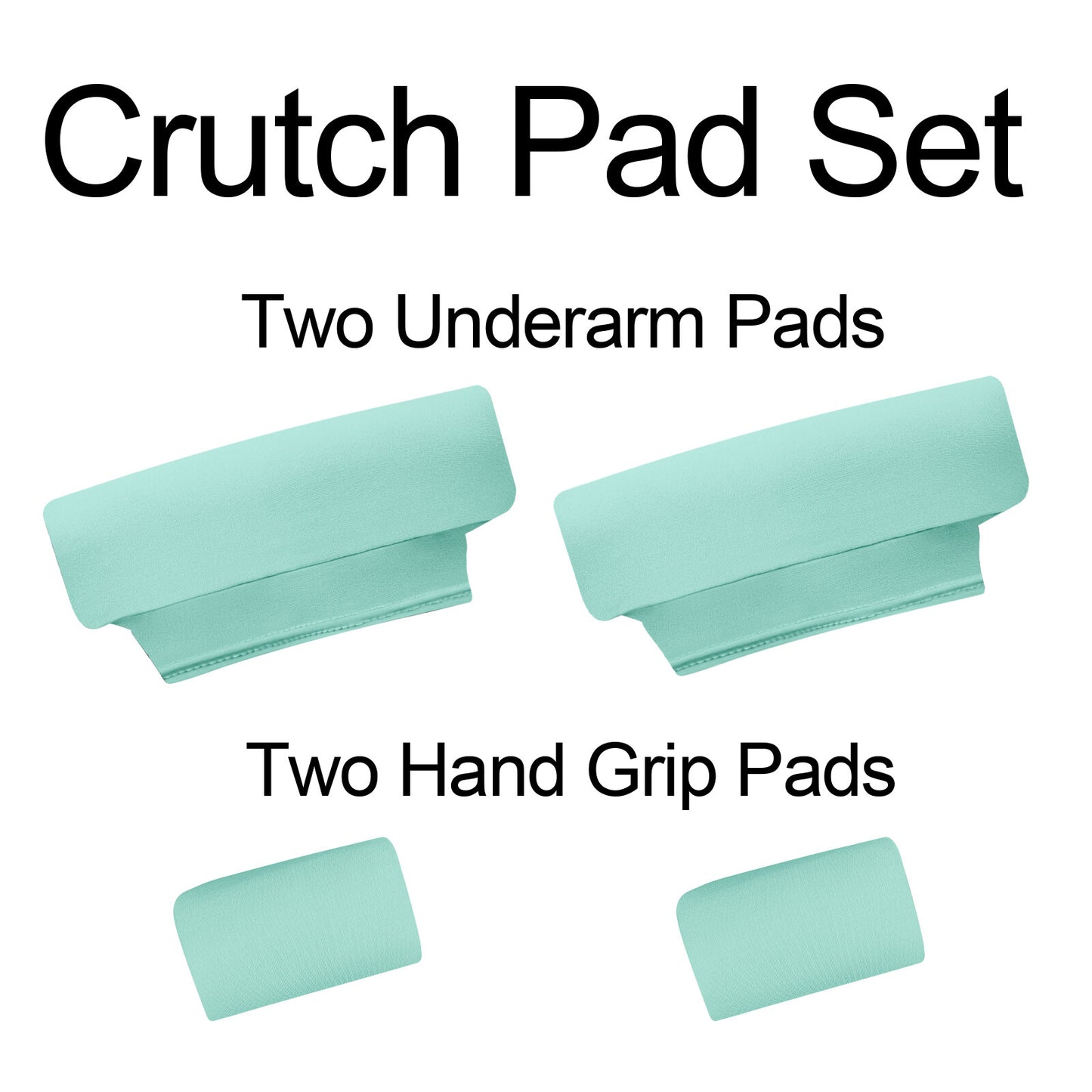 Underarm Crutch's Pad and Hand Grip Covers Universal Forearm Handle Padded Cushion Sets Accessories for Crutches (teal green)
