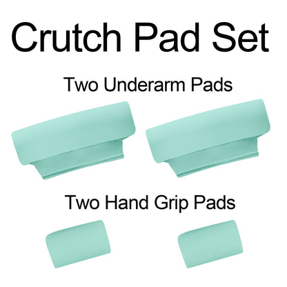 Underarm Crutch's Pad and Hand Grip Covers Universal Forearm Handle Padded Cushion Sets Accessories for Crutches (teal green)