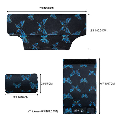 Universal Underarm Crutches Padded Crutch Pads with Hand Grips Padding Handle Covers butterfly