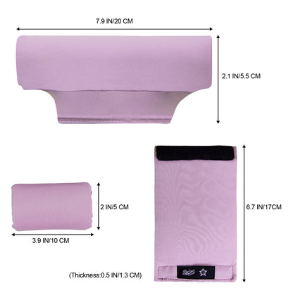 SpringSeaon Black Universal Underarm Crutch Pads & Hand Grips (Set of 4) - Breathable & Anti-Slip