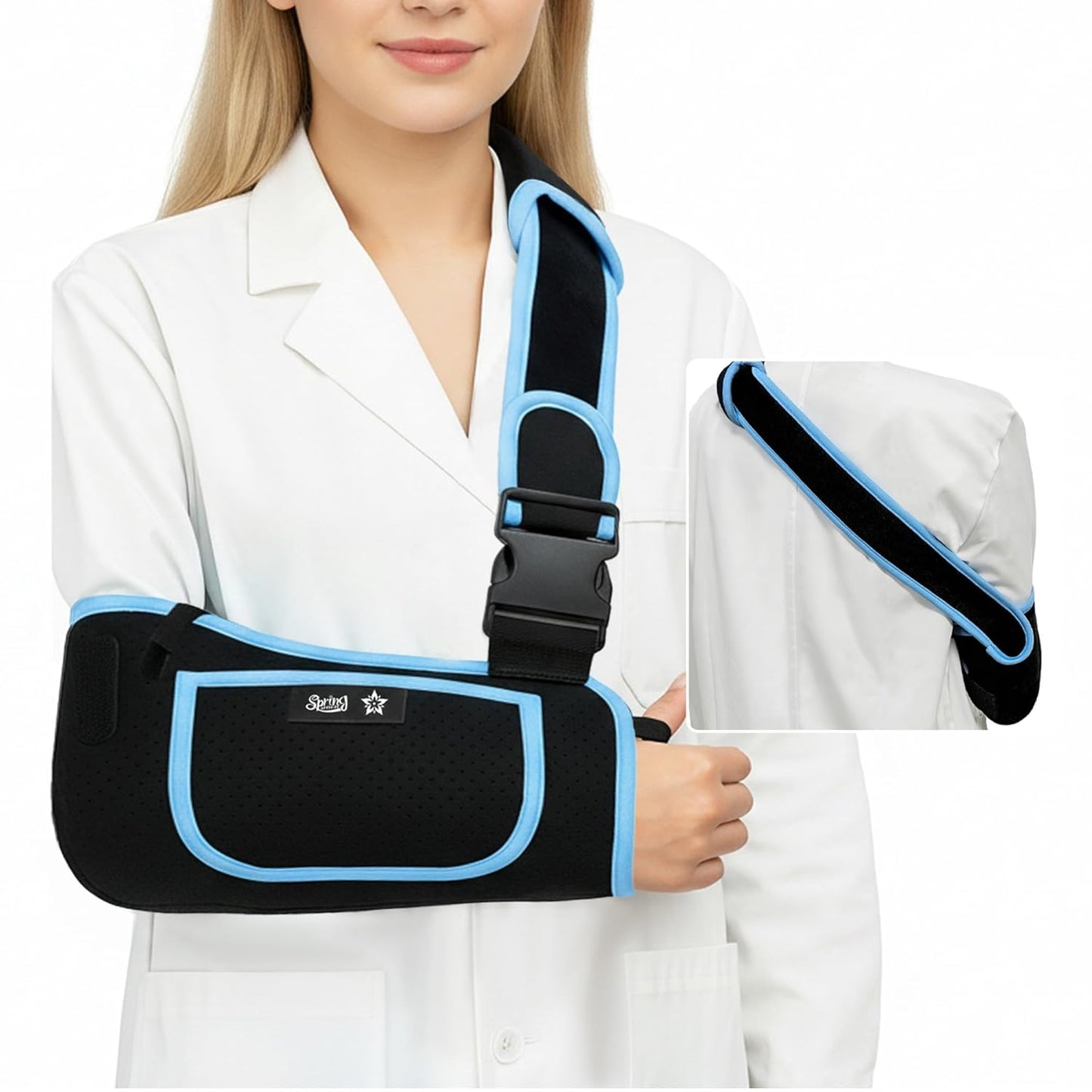 Arm Sling Shoulder Immobilizer - Rotator Cuff Support Brace, Adjustable for Shoulder, Arm, Wrist & Elbow