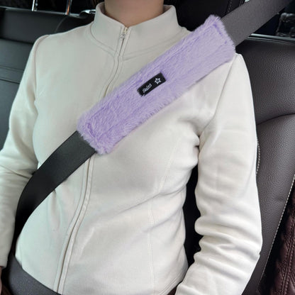 SPRING SEAON  (2 Pack)Fluffy Seat Belt Cover Pad - Soft Shoulder Cushion with Pocket