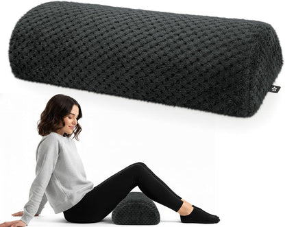 SPRING SEAON Knee Pillow for Back Sleeping - Memory Foam Half Moon Bolster Leg Pillow 17"x7.5"x4.3"