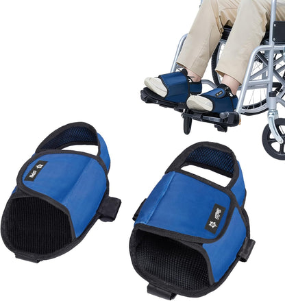 SPRING SEAON Wheelchair Footrest Shoes - Breathable Oxford Fabric with Adjustable Straps