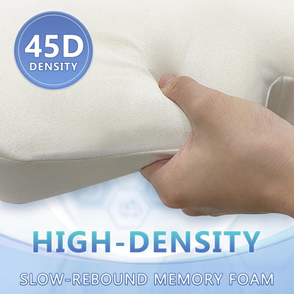 SPRING SEAON Wheelchair Seat Cushion - Cool Fabric Ergonomic Memory Foam Chair Pad