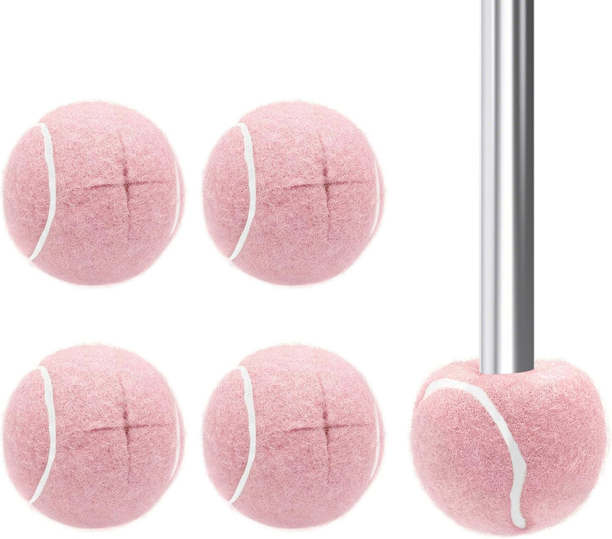 Color-​SPRING SEAON Precut Tennis Balls 4 Pcs for Walker Legs- Universal Glide Balls for Folding Rolling Walkers, Walker Accessories,Furniture Legs and Floor Protection Heavy Duty Felt Pad Coverings (Black) - SpringSeaon