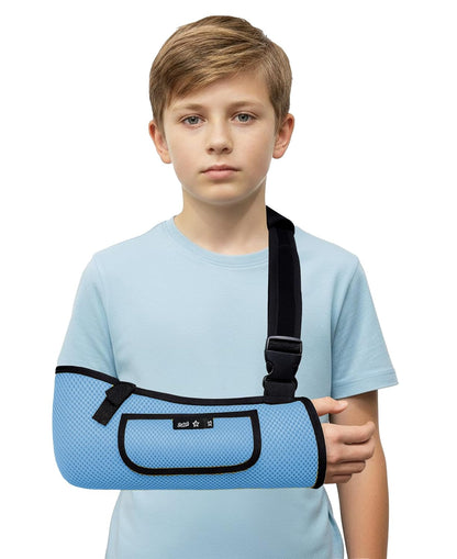 SPRING SEAON Kids Arm Sling - Lightweight Breathable Shoulder Support for Children, Boys, Girls