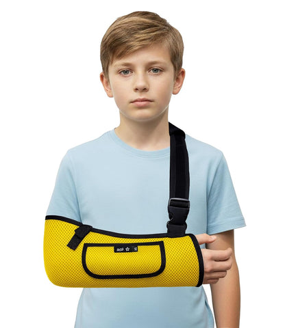 SPRING SEAON Kids Arm Sling - Lightweight Breathable Shoulder Support for Children, Boys, Girls