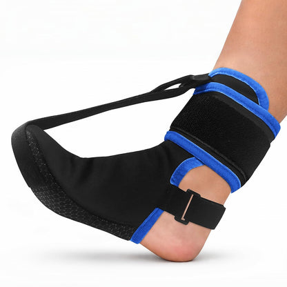 SPRING SEAON Night Stretch Sock - Soft Comfortable Foot Support Sock for Women and Men (Large, Blue)