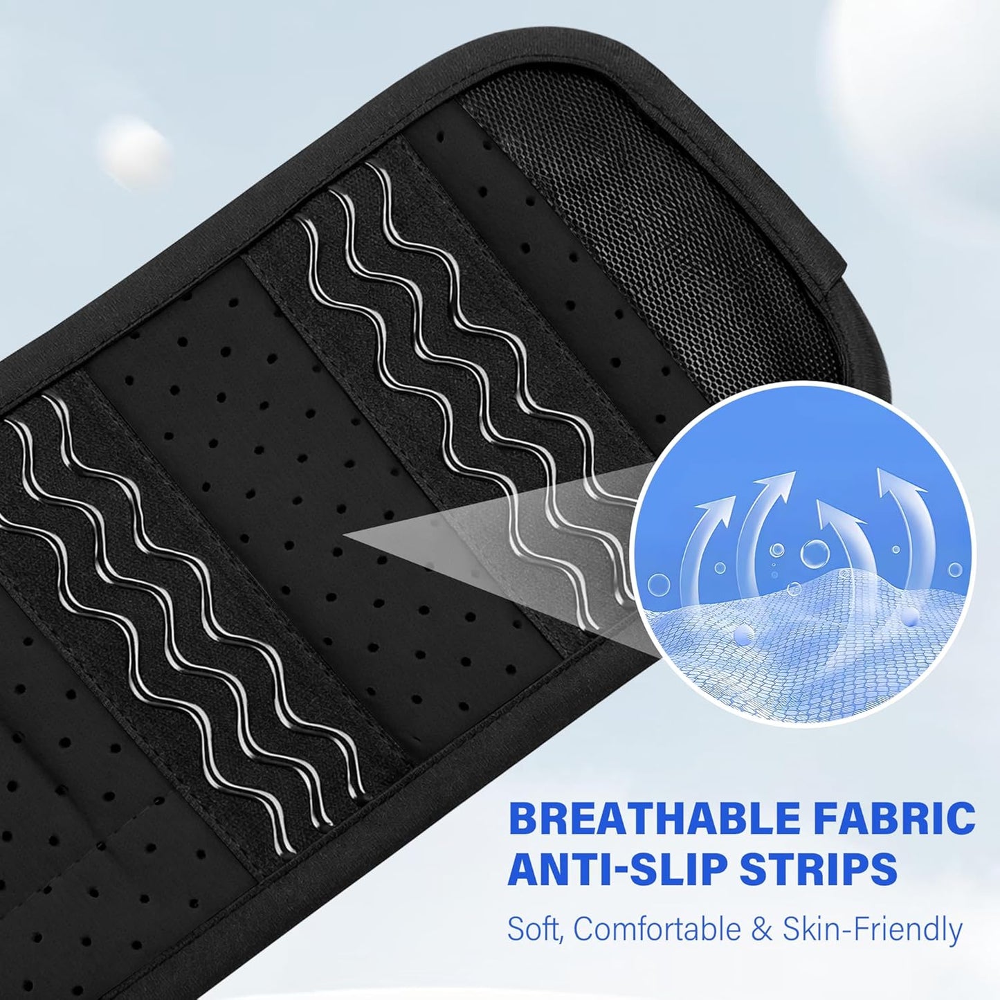 SPRING SEAON Adjustable Foot Support Sleeve - Unisex Left/Right for Walking with Shoes Comfort Cushion (Black)