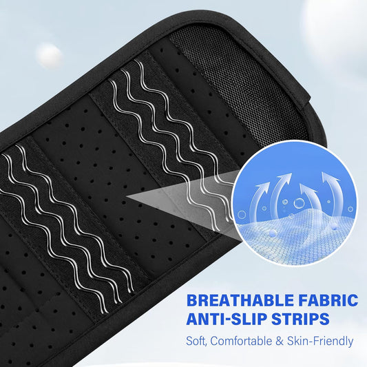 SPRING SEAON Adjustable Foot Support Sleeve - Unisex Left/Right for Walking with Shoes Comfort Cushion (Black)