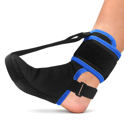 SPRING SEAON Night Stretch Sock - Soft Comfortable Foot Support Sock for Women and Men (Large, Blue)