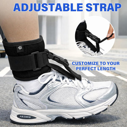 SPRING SEAON Adjustable Foot Support Sleeve - Unisex Left/Right for Walking with Shoes Comfort Cushion (Black)