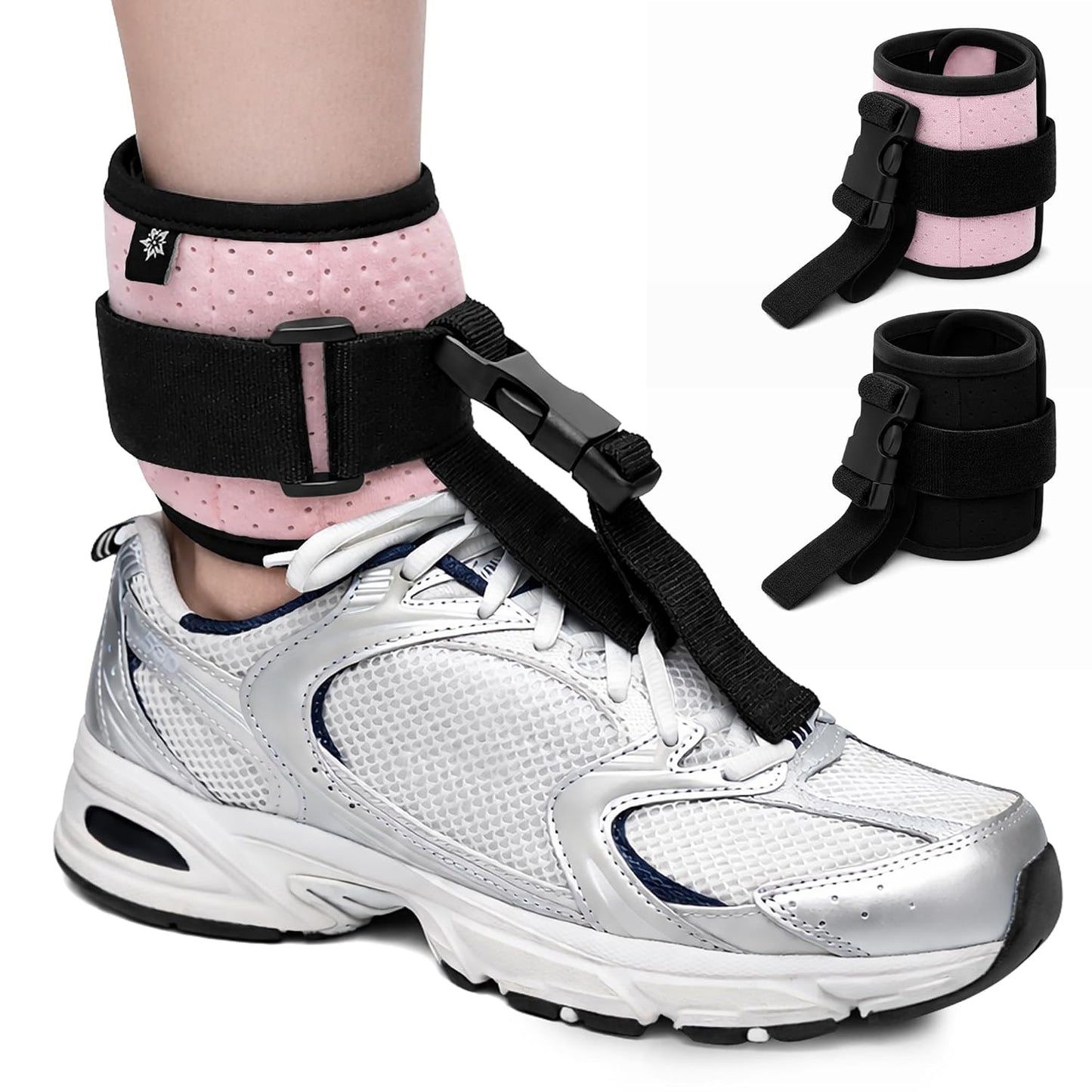 SPRING SEAON Adjustable Foot Support Sleeve - Unisex Left/Right for Walking with Shoes Comfort Cushion (Black)