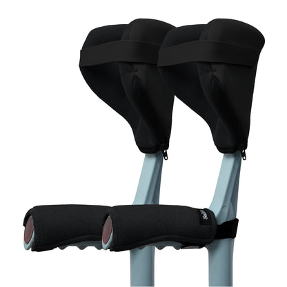 SPRING SEAON Forearm Crutch Pads - 4-Unit Set with Non-Slip Hand Grips Cover