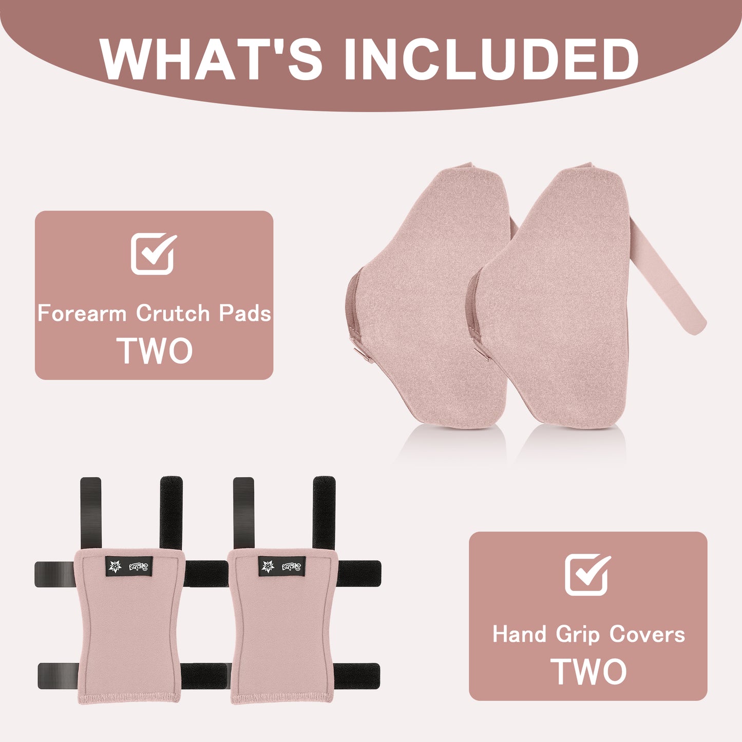 SPRING SEAON Forearm Crutch Pads Non-Slip Comfort Hand Grips (4-Piece Set)
