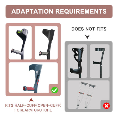 SPRING SEAON Forearm Crutch Pads Non-Slip Comfort Hand Grips (4-Piece Set)