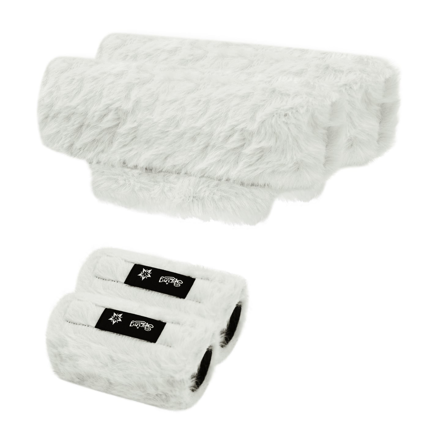 SPRING SEAON White Ultra-Soft Fluffy Crutch Pads Covers | Cloud-Like Comfort Style Crutch Accessories
