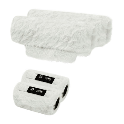 SPRING SEAON White Ultra-Soft Fluffy Crutch Pads Covers | Cloud-Like Comfort Style Crutch Accessories