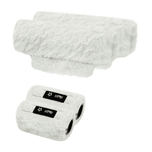 SPRING SEAON White Ultra-Soft Fluffy Crutch Pads Covers | Cloud-Like Comfort Style Crutch Accessories