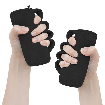 2-Pack Hand Contracture Cushions: Soft Palm Protectors & Finger Separators(black)
