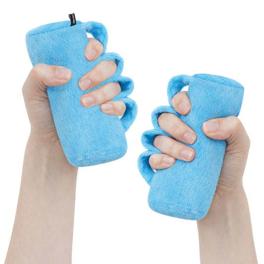 2-Pack Hand Contracture Cushions: Soft Palm Protectors & Finger Separators(blue)