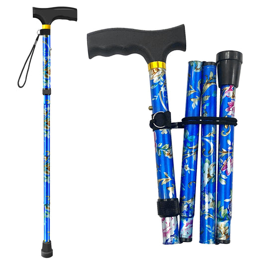 SpringSeaon Adjustable Folding Cane-Lightweight Portable Walking Stick for Travel & Daily Mobility