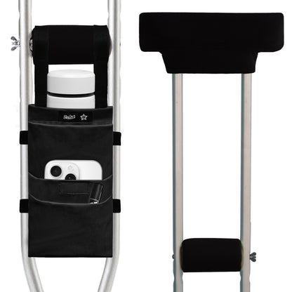 SpringSeaon Crutch Pads Set with Storage Bag Water-Resistant - Crutch Cushions Accessories