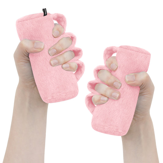 2-Pack Hand Contracture Cushions: Soft Palm Protectors & Finger Separators(pink)