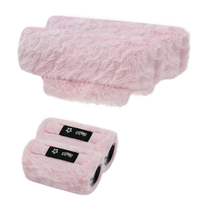SPRING SEAON Pink Ultra-Soft Fluffy Crutch Pads Covers | Cloud-Like Comfort Style Crutch Accessories