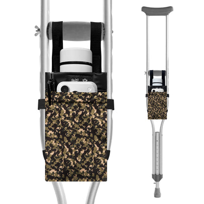 SpringSeaon Lightweight Crutch Storage Pouch,Water-Proof Crutch Bag-Crutches Accessories-Camo