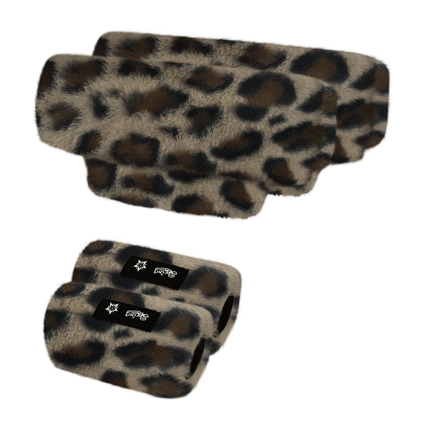 SPRING SEAON Leopard Ultra-Soft Fluffy Crutch Pads Covers | Cloud-Like Comfort Style Crutch Accessories