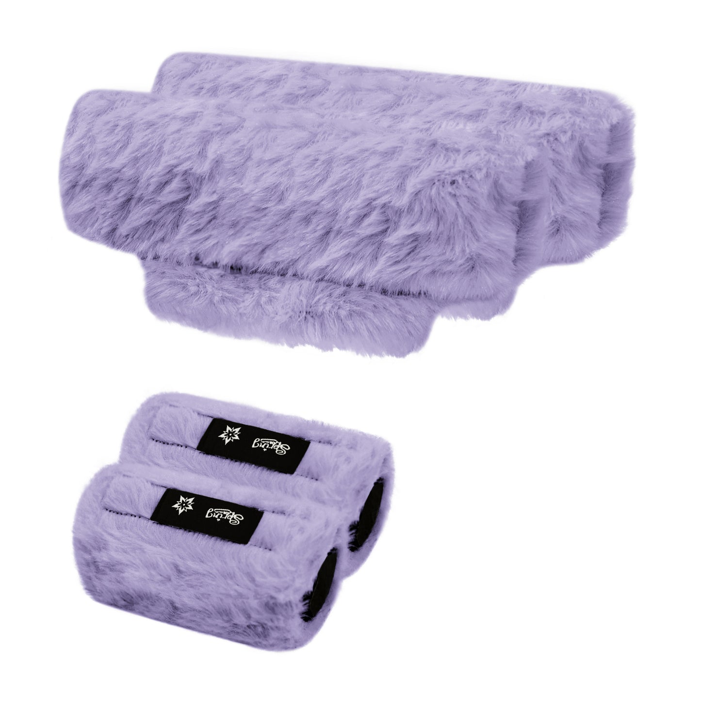 SPRING SEAON Purple Ultra-Soft Fluffy Crutch Pads Covers | Cloud-Like Comfort Style Crutch Accessories