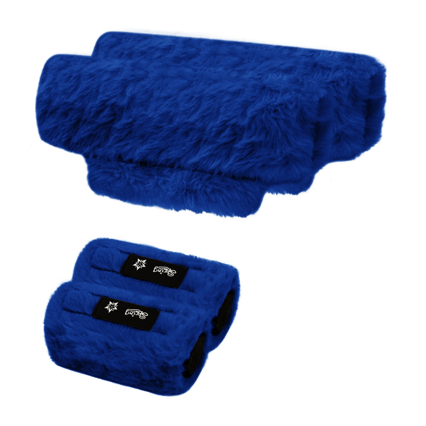 SPRING SEAON Royal Blue Ultra-Soft Fluffy Crutch Pads Covers | Cloud-Like Comfort Style Crutch Accessories