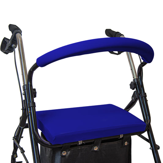 Unisex Rollator Walker Seat and Backrest Covers - Universal Soft Rollator Accessories (Royal blue)