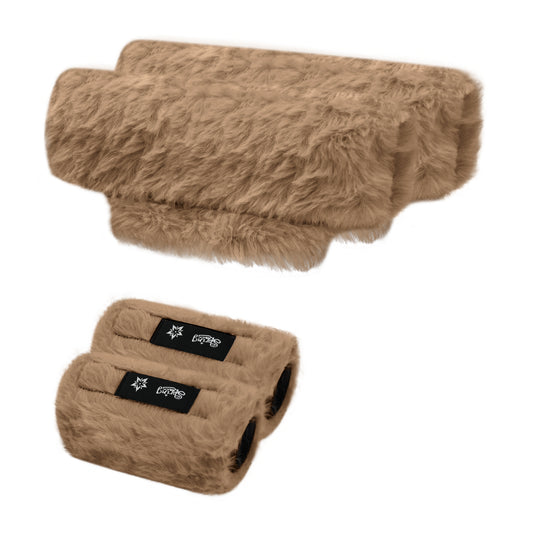 SPRING SEAON Kakhi Ultra-Soft Fluffy Crutch Pads Covers | Cloud-Like Comfort Style Crutch Accessories