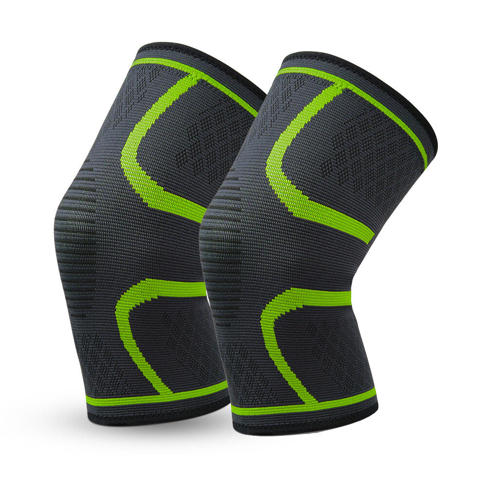 Color-​Knee Compression Sleeve (1 Pair) - Knee Support for Basketball, Running, Gym, Weightlifting S-XXL - SpringSeaon